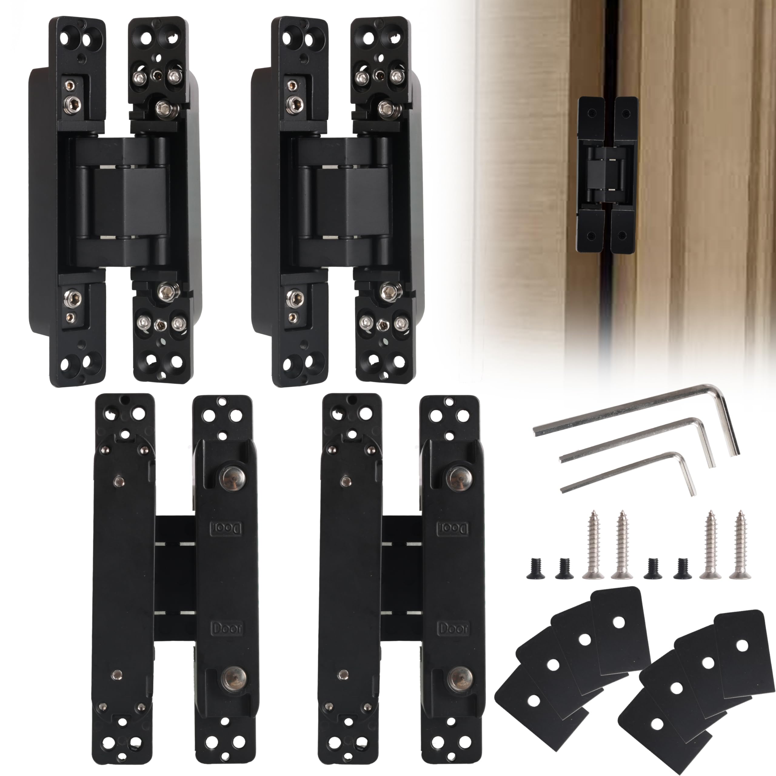 6-20kg Zinc Alloy Hidden Door Hinges Invisible Con... – Grandado