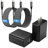 45W Super Fast Charger Type C, [2 Pack] 45 Watt USB-C Charger PD/PPS Wall Charging Block for Samsung Galaxy S25 Ultra/S25+/S25/S24/S23 Ultra/S23+/S22 Ultra/S22+/S20 Ultra, Tab S8(with 2X 6.6ft Cable)
