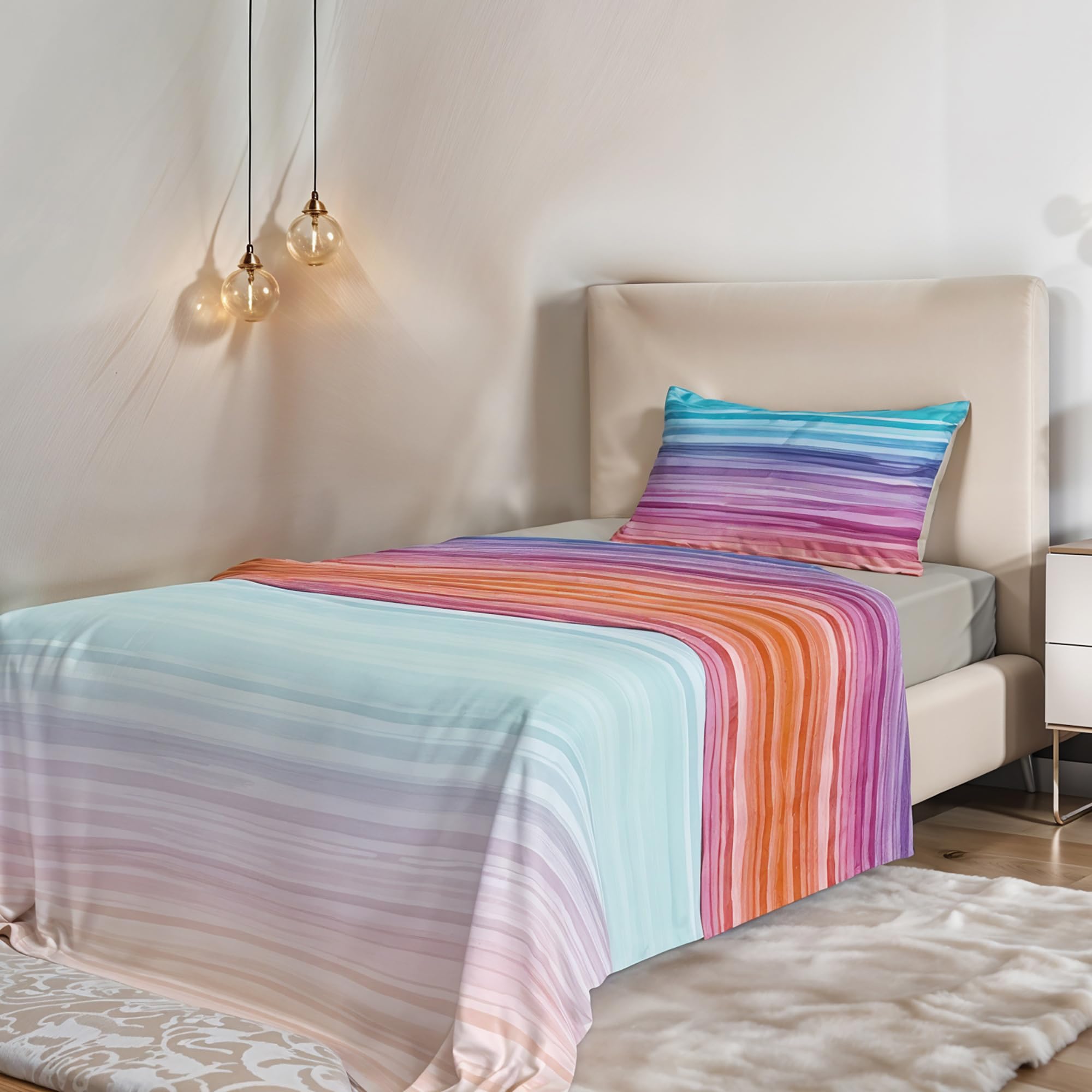 Fantasy bed sheet set in printed microfiber