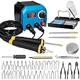 FIRElood LH55-T2-NS2-C Wood Burner kit Wood Burning Tool Pen 200~750℃, Wood Burning kit with Digital Thermometer Temperature 
