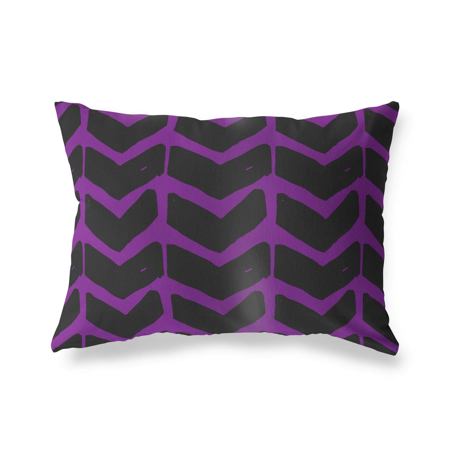 Bonamaison Decorative Cushion Cover Purple & Black, Throw Pillow Covers, Home Decorative Pillowcases for Livingroom, Sofa, Bedroom, Size: 35x50 Cm - Designed and Manufactured in Turkey