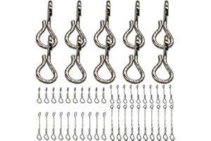 Fly Tying Kit, 50PCS Stainless Steel Shanks 0.39-1.18" for Creating Jointed Articulated Patterns