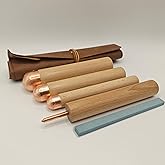 ARCVOX Obsidian Crafting Flint Knapping Tool, Dragon Crystal Stone Age Toolkit, Flint Napping Tools for Both Pros and Beginners, Including 1 Pressure Flaker and 3 Copper Boppers