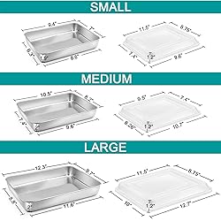 P&P CHEF Stainless Steel Baking Pan Set, Rectangle
