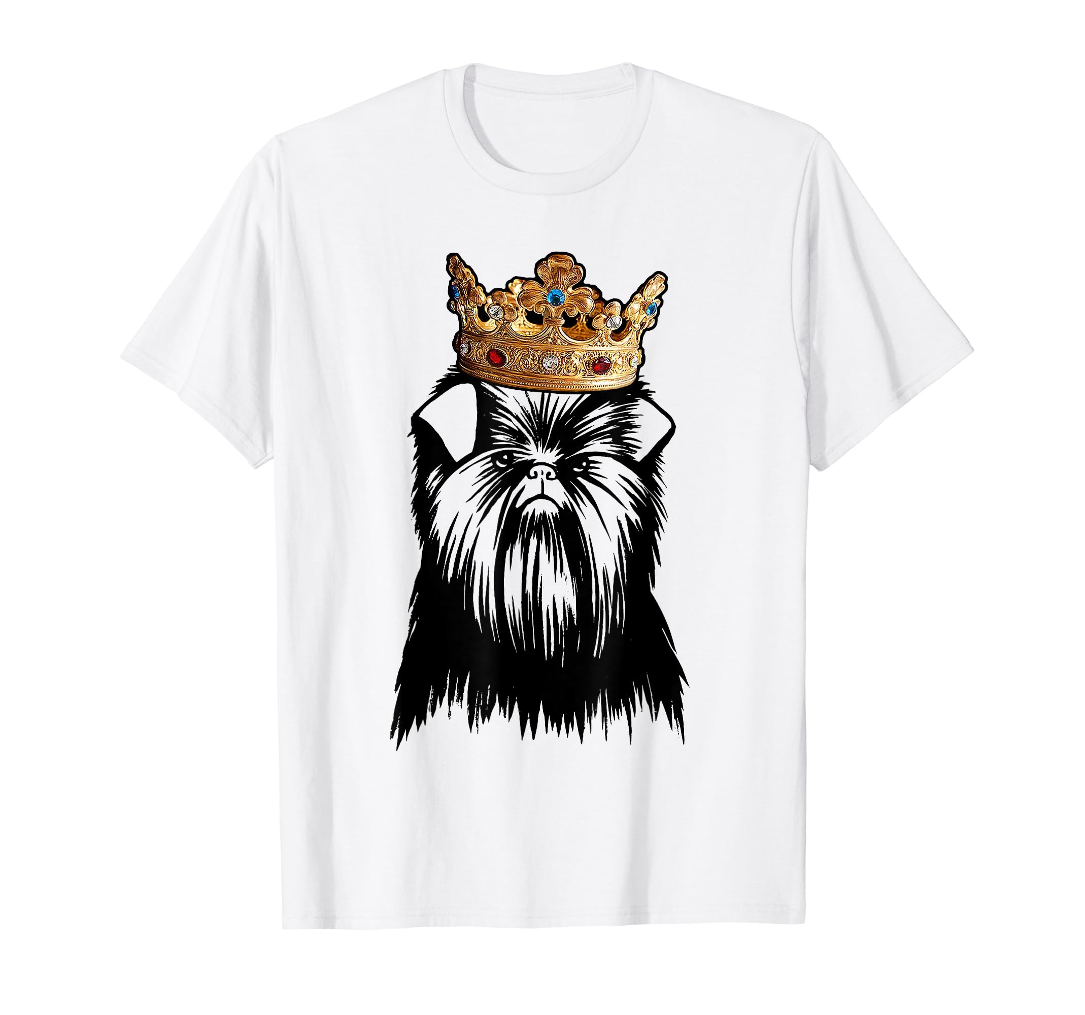 Affenpinscher Dog Wearing Crown T-Shirt