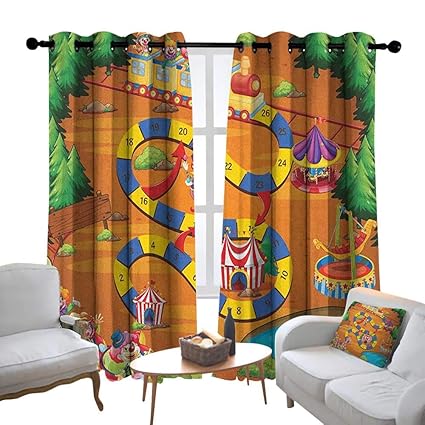 Amazon Com Curtains Kids Activity Helping The Lost Clowns Circus