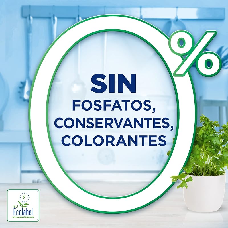 Finish power gel 0% detergente gel lava louça com certificado ecológico, 2 unidades - 120 doses