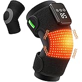 swancode 3-in-1 Knee Massager for Pain Relief with Heat, FSA Eligible HSA Portable Heated Knee Brace with Extension Strap for Knee, Elbow &amp; Shoulder, Cordless Rechargeable Electric Massagers (Single)