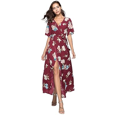 Escalier Womens Floral Maxi Dress Split Beach Flowy Nigeria | Ubuy