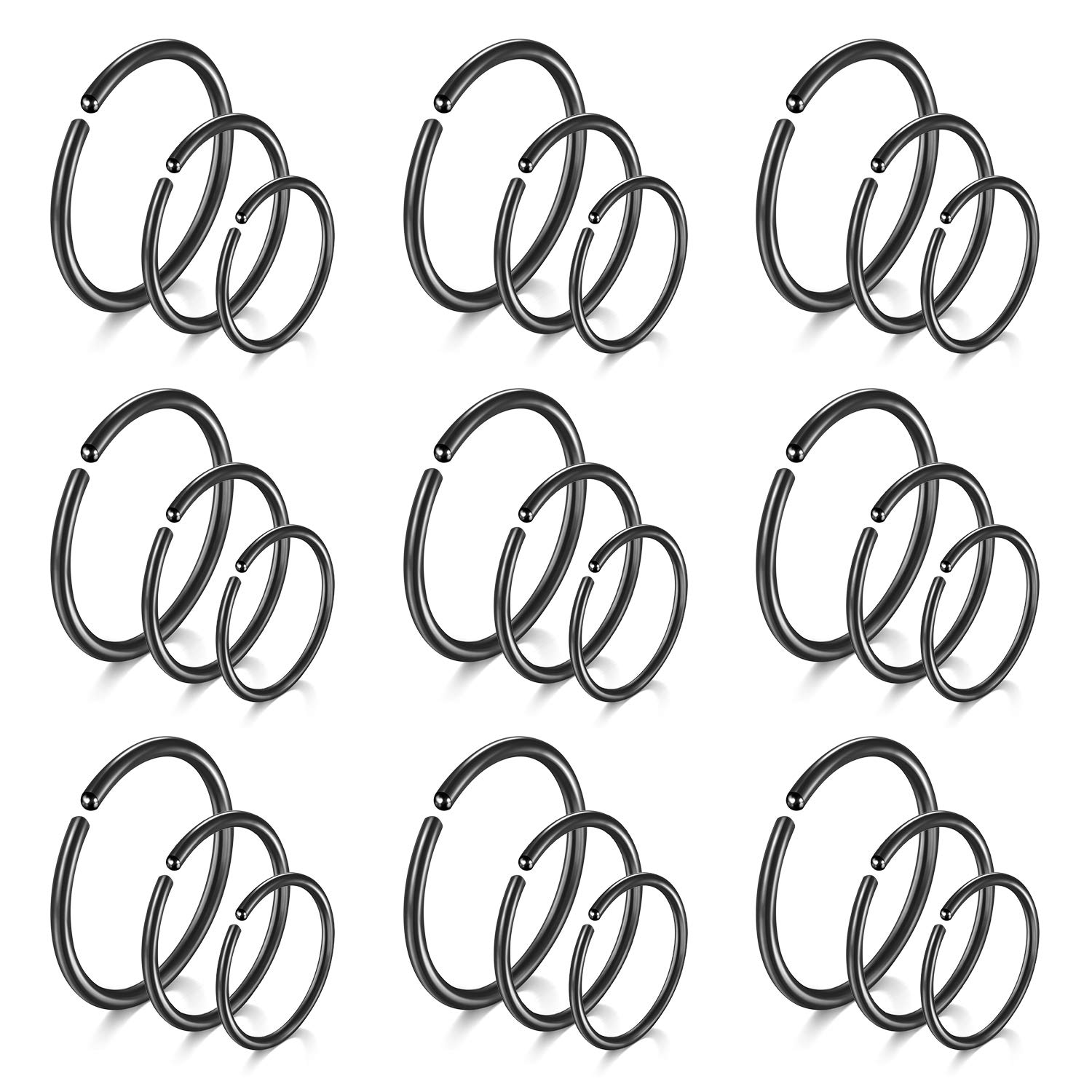 incaton 16G Septum Helix Tragus Cartilage Lip Labret Stainless Steel Piercing Jewelry 1.2mm 8mm 10mm 12mm