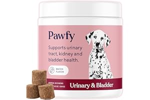Pawfy Dog UTI Supplement | Cranberry & D-Mannose for Urinary Tract & Bladder Health | Ideal for Senior Dogs | Urinary Tract Infection Control | Dog Vitamins and Supplements - 30 Chews