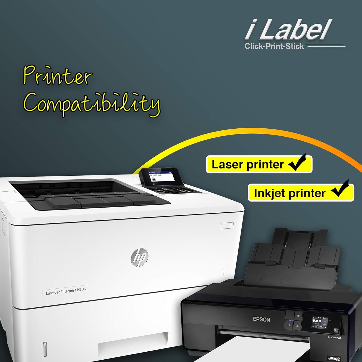 iLable 8.5" x 11" Full Sheet Sticker Paper for Laser & Inkjet Printers[50 Sheets, 50 Labels] : Office Products