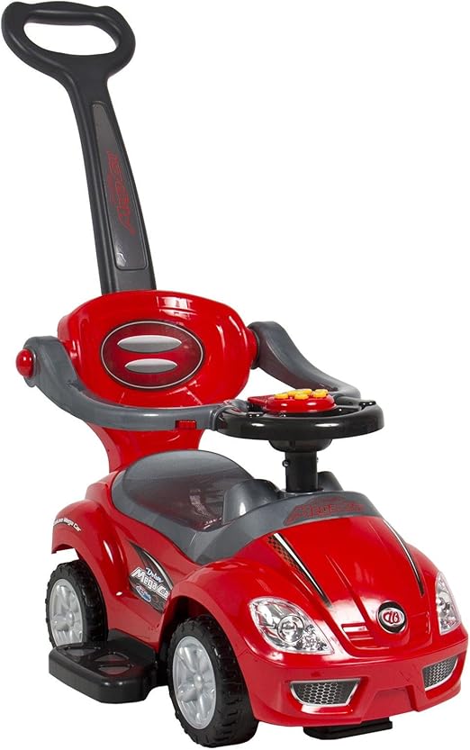 Kid Ride on 3 in 1 Push Car Toddler Wagon W Handle Horn & Music Outdoor Stroller by Children's