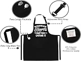 LINEN CLOSET BBQ Apron for Men Funny Grilling Apron with 2 Pockets, Polycotton view 6