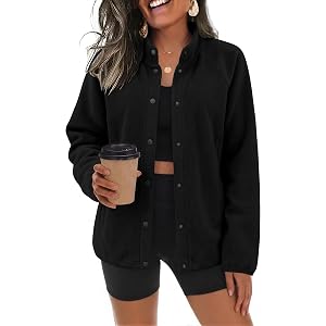 Zeagoo Fleece Jackets for Women Fall Clothes Button Winter Coat w/Pockets | Trendy Fashion Clothing, Hiking Travel Casual Out