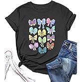 LAZYCHILD Magical Shirts for Women: Magic Kingdom T-Shirt Princess Bow Shirt Family Vacation Holiday Short Sleeve Tops