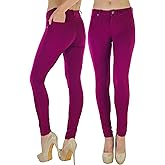 ToBeInStyle Women's Elastic Skinny Jean Pants w/Zipper & Pockets