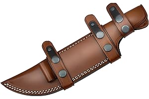 Ottoza XL TOP GRAIN Leather Knife Sheaths for Fixed Blade Knives, RIGHT HAND Leather Knife Sheath for Belt, Leather Knife Holster Belt Knife Holder, Horizontal Knife Sheath for Belt No:124