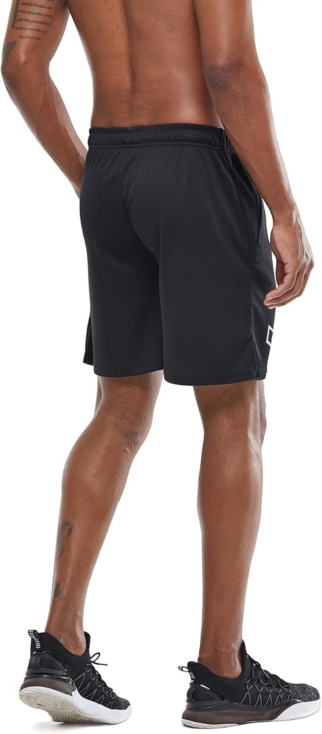 G Gradual Men's 7" Workout Running Shorts Quick Dry Lightweight Gym Shorts with Zip Pockets: Clothing
