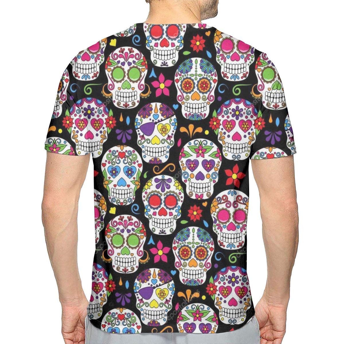 sugar skull t shirt mens