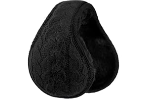 Premillow Ear Muffs for Winter Women Unisex Fleece Ear Muffs Adjustable Knits Winter Earmuffs Foldable Ear Warmers For Women