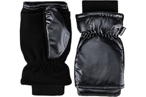 isotoner womens Water Repellent Touchscreen Iridescent Sleekheat Gloves and Flip Top Mittens