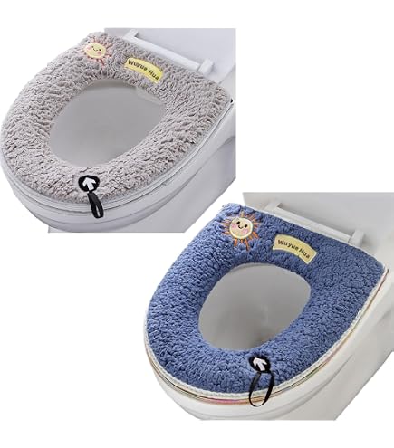 UOOV Coussin de siège de toilette en gel lavable universel avec design auto- adhésif. Tapis de toilette en silicone respectueux de l'environnement et durable, épais et doux (bleu UOOV Coussin de siège de toilette en gel lavable universel avec design auto- adhésif. Tapis de toilette en silicone respectueux de l'environnement et durable, épais et doux (bleu