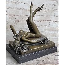 Amazon.com: Erotic Art by Preiss Nude Woman on Phone Bronze ...