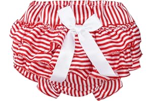 Kaerm Newborn Baby Girls Bloomer Shorts Summer Ruffled Bowknot Decor Briefs Cotton Underwear