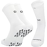 WE FOOT Dual Grip PLUS Lite Crew Sports Socks Anti-Slip Socks Men Women Soccer Football Futsal Basketball Tennis Pickleball