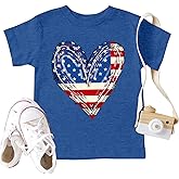 Toddler American Flag Tshirt for Boys Girls Patriotic Tops Kids 4th of July Outfits Tee USA Short Seleve