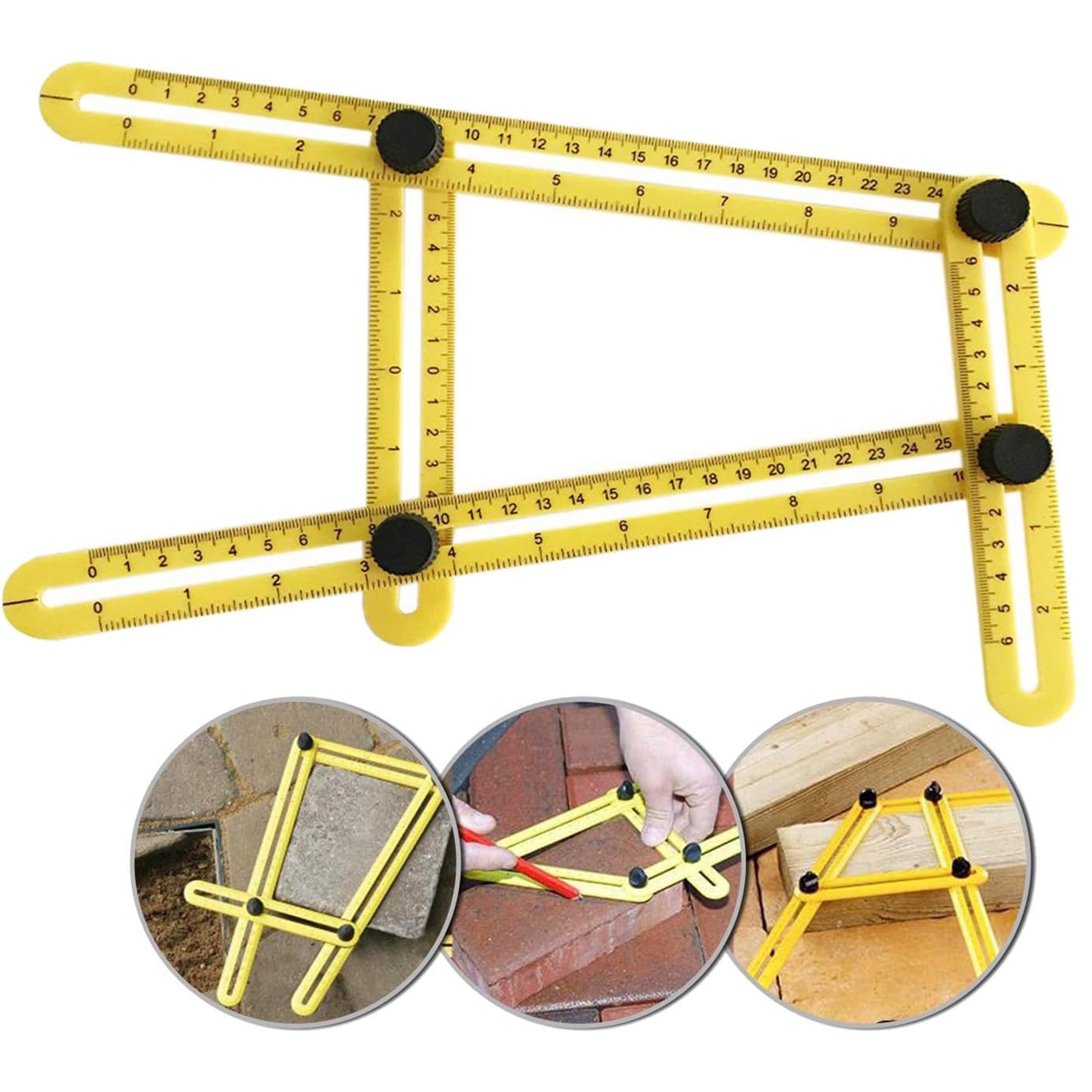 DXIA Angleizer Template Tool, Angleizer Measuring Ruler Multi-Angle, DIY Tools, Easy Angle Ruler, Folding Ruler Universal Measuring Instrument for Handymen Builders Carpenters, Tilers, Craftsmen