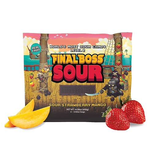 Final Boss Sour Candy, Extremely Super Sour Gummy Candy, Chewy Dried ...