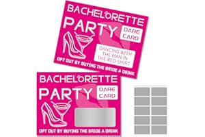 25pcs Bachelorette Scratch Off Cards, Portable Scratch Off Game Dare Cards with Silver Film Stickers Funny Bachelorette Party