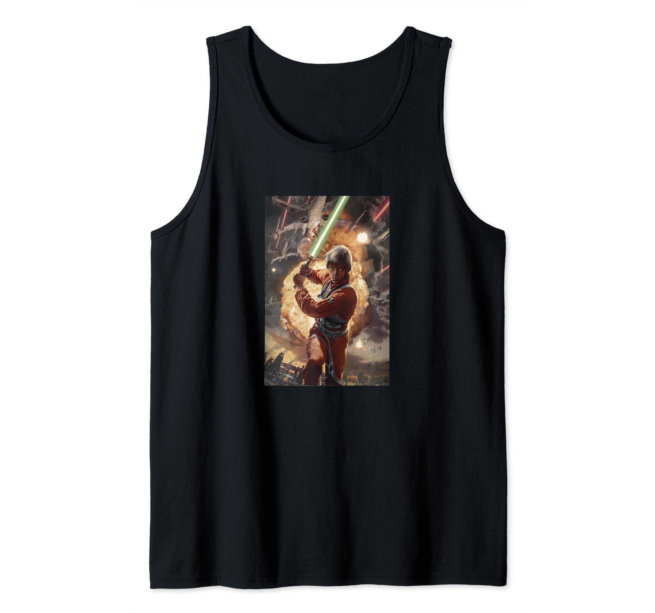Star Wars Luke Skywalker Charging Poster Tank Top