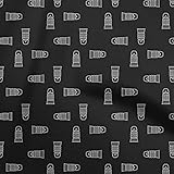 oneOone Silk Tabby Black Fabric Christmas Sewing