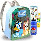 Bluey Backpack Set - Bundle with 15" Bag Plus Water Bottle, Stickers, More | Bluey and Bingo Back to School Supplies Pack for Kids
