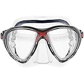 Cressi Scuba Diving Masks with Inclined Tear Drop Lenses for More Downward Visibility , Air and Eyes Evolution: Made in Italy