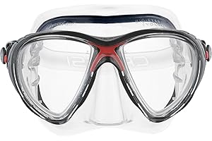 Cressi Scuba Diving Masks with Inclined Tear Drop Lenses for More Downward Visibility , Air and Eyes Evolution: Made in Italy