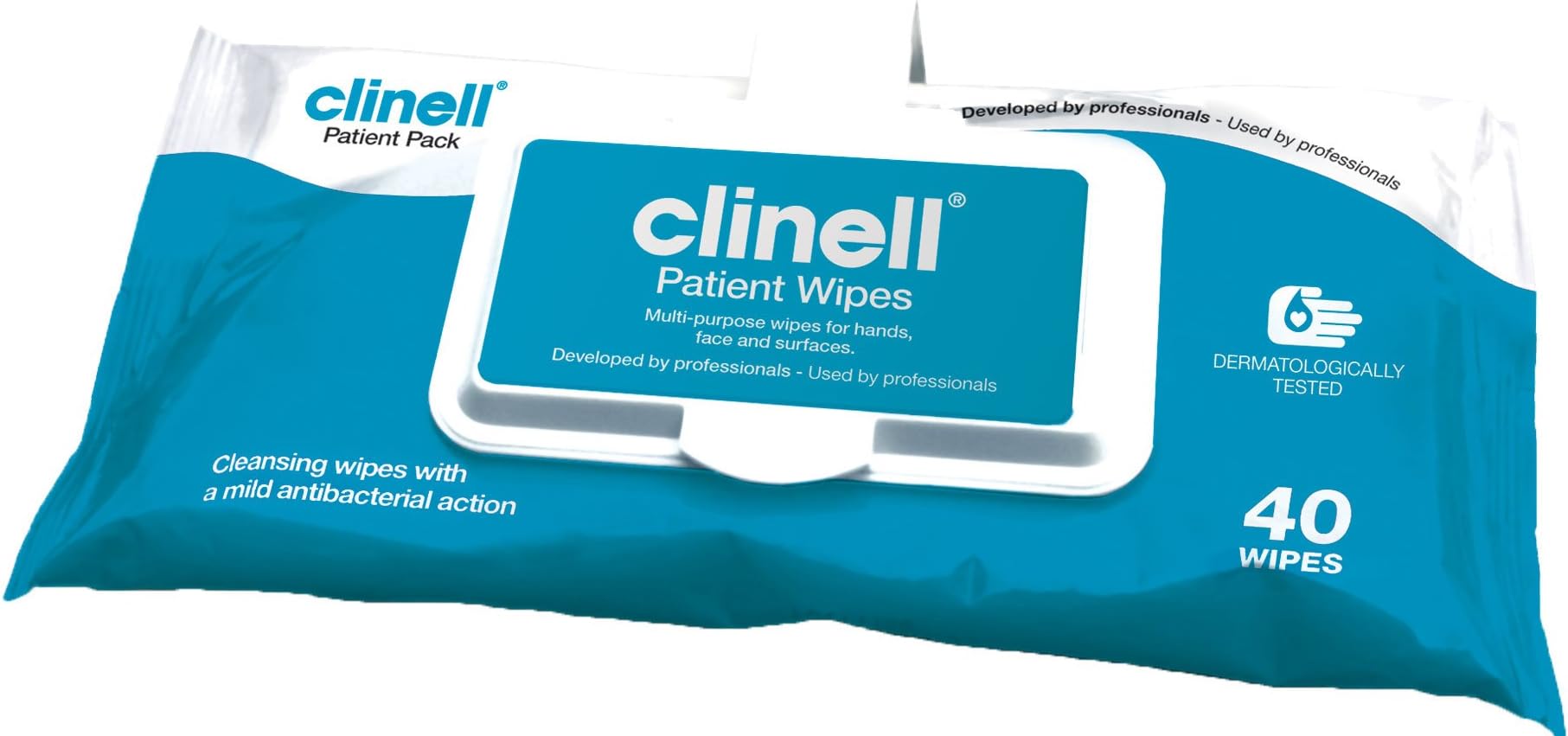 Clinell Patient Wipes Clip Pack of 40 Wipes