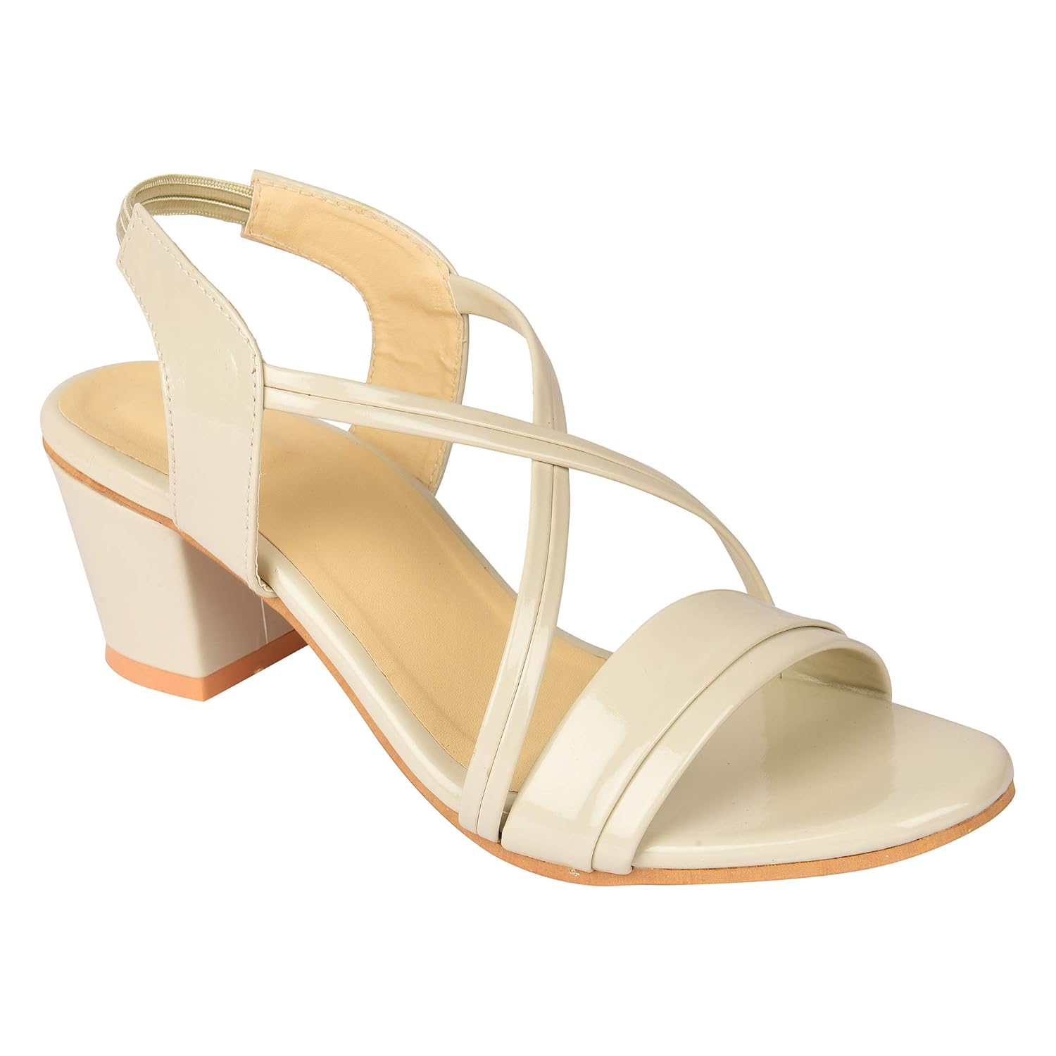 off white block heel sandals