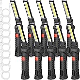 Tuanse 10 Pcs Fathers Day Tool Gifts Rechargeable LED Work Light with Magnetic Base and 360° Rotate Magnetic Flashlights for Mechanics Car Repair Home Garage Camping Gifts for Men Dad (Large)