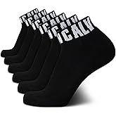 Calvin Klein Mens Quarter Socks - 6 Pack Performance Cushioned High Quarter Cut Athletic Socks for Men With Arch Support