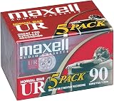 Maxell UR-90 5 Pack Normal Bias Audio Cassettes 90 Minute with Cases view 1