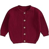 Newborn Baby Girl Boy Cute Long Sleeve Button Up Cardigan Toddler Knit Sweater Infant Fall Winter Clothes