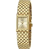 CNYXCN Gold Watches for Women Luxury Fashion Square Ladies Quartz Wrist Watch with Stainless Steel Band,Bracelet Adjustment Tool Included