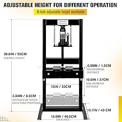 6T Hydraulic Press, 6 Ton H-Frame Garage Hydraulic