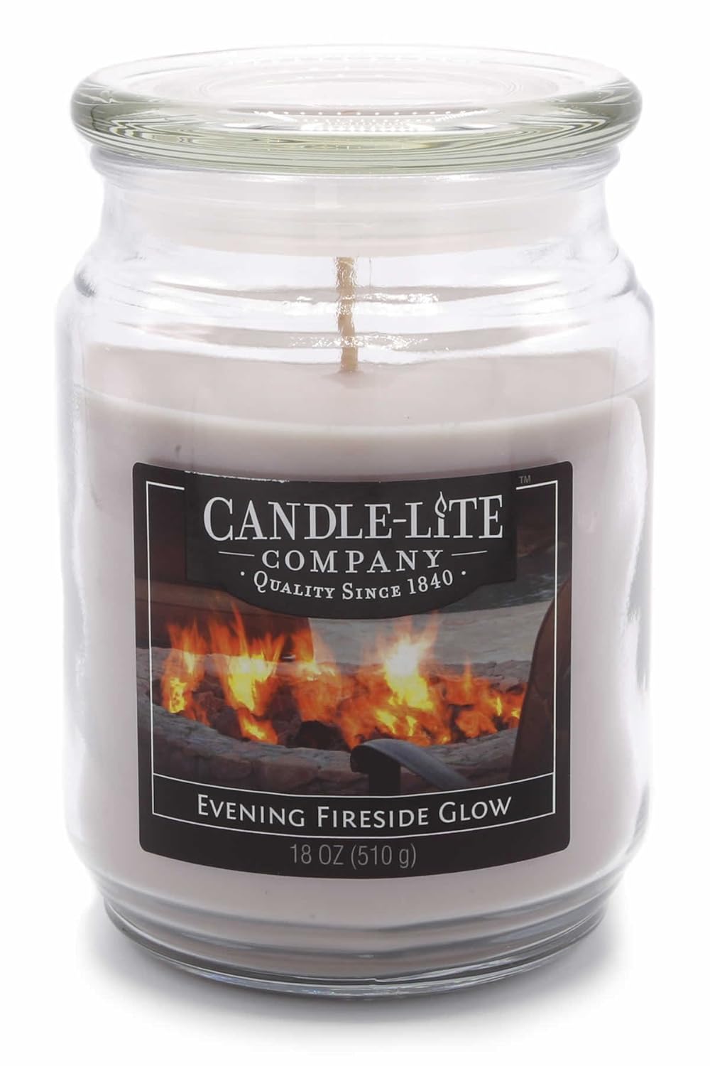 Candle Lite Scented Candle in Glass Jar Evening Fireside Glow 510g