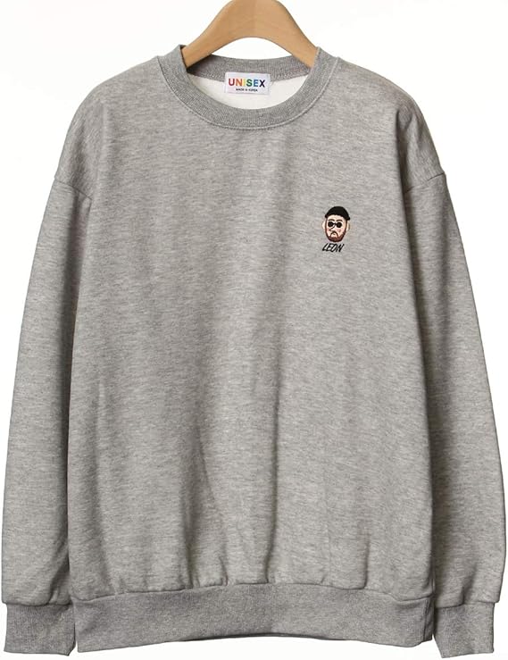 Amazon スウェット スエット トレーナー 裏起毛 Leon レオン Mathilda マチルダ 刺繍 ワンポイント 映画 主人公 キャラクター 兼用 ユニセックス グレー レオン トレーナー パーカー 通販