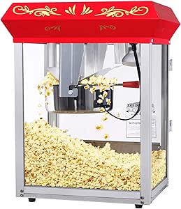 Amazon Com Home Dt5665 Northern Popcorn Company 6129 Gnp 850 Classic Style Top Popper Machine 8 Oz Counter Red Floral All Star Electric Popcorn Poppers Home Kitchen